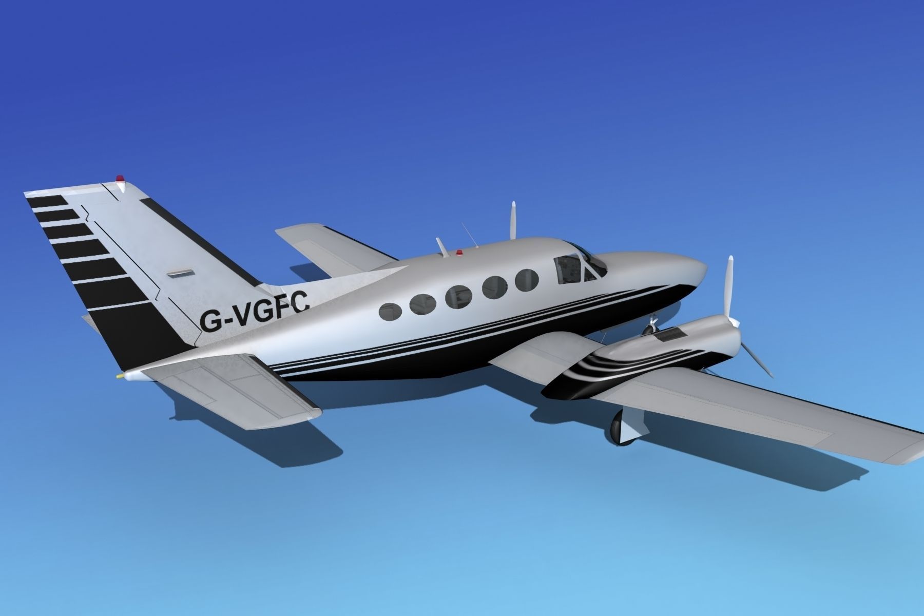Cessna 414A Chancellor V11 3D model_5