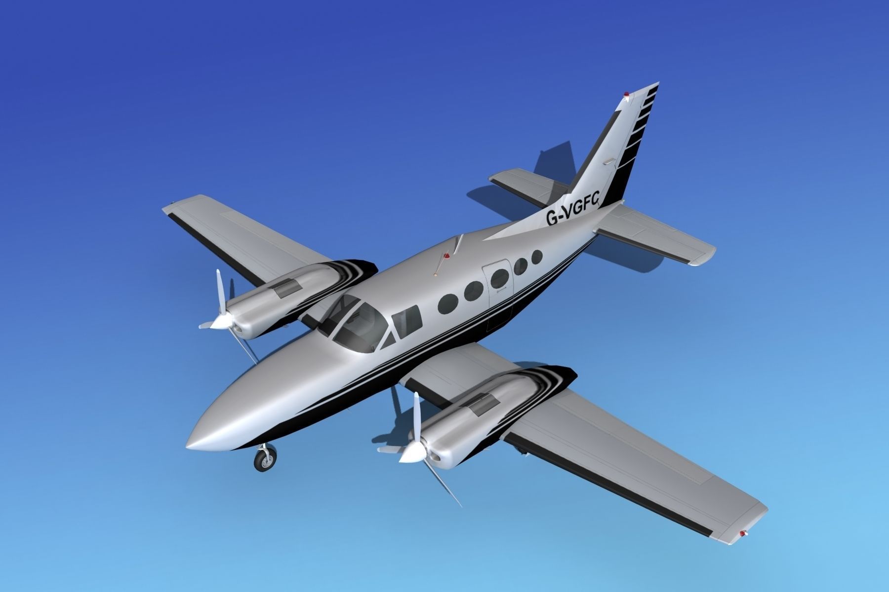 Cessna 414A Chancellor V11 3D model_10