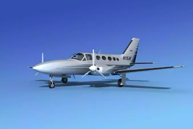 Cessna 414A Chancellor V13 3D model