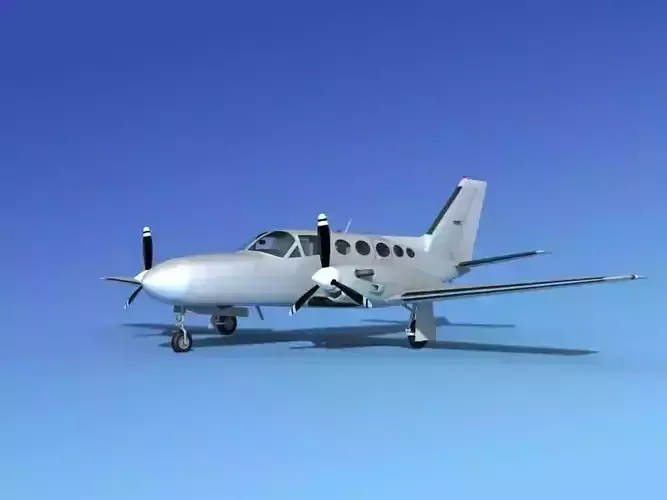 Cessna 425 Conquest I Bare Metal 3D model