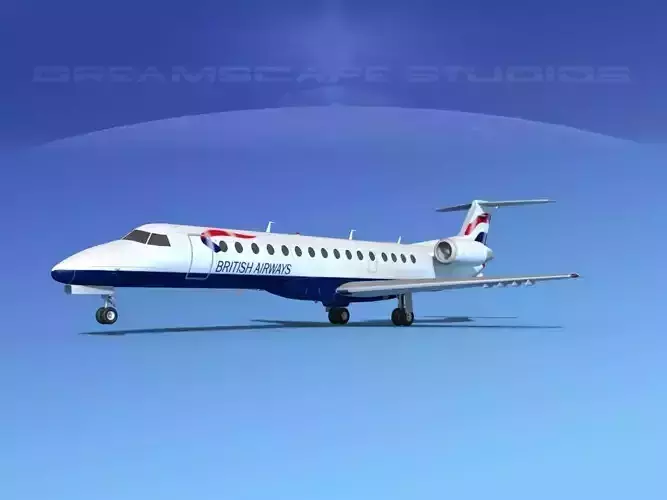 Embraer ERJ-140 British Airways 3D model