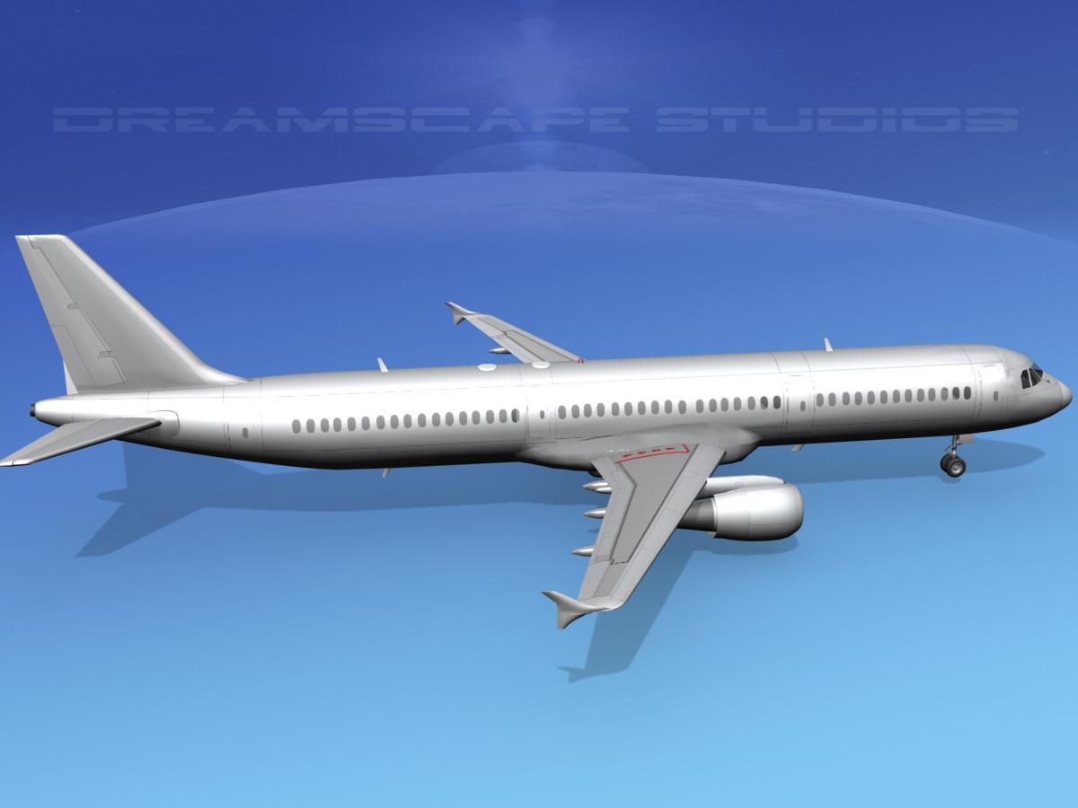Airbus A321 Bare Metal 3D model_6
