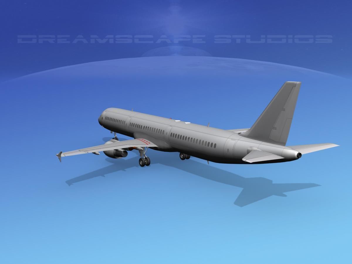 Airbus A321 Bare Metal 3D model_4