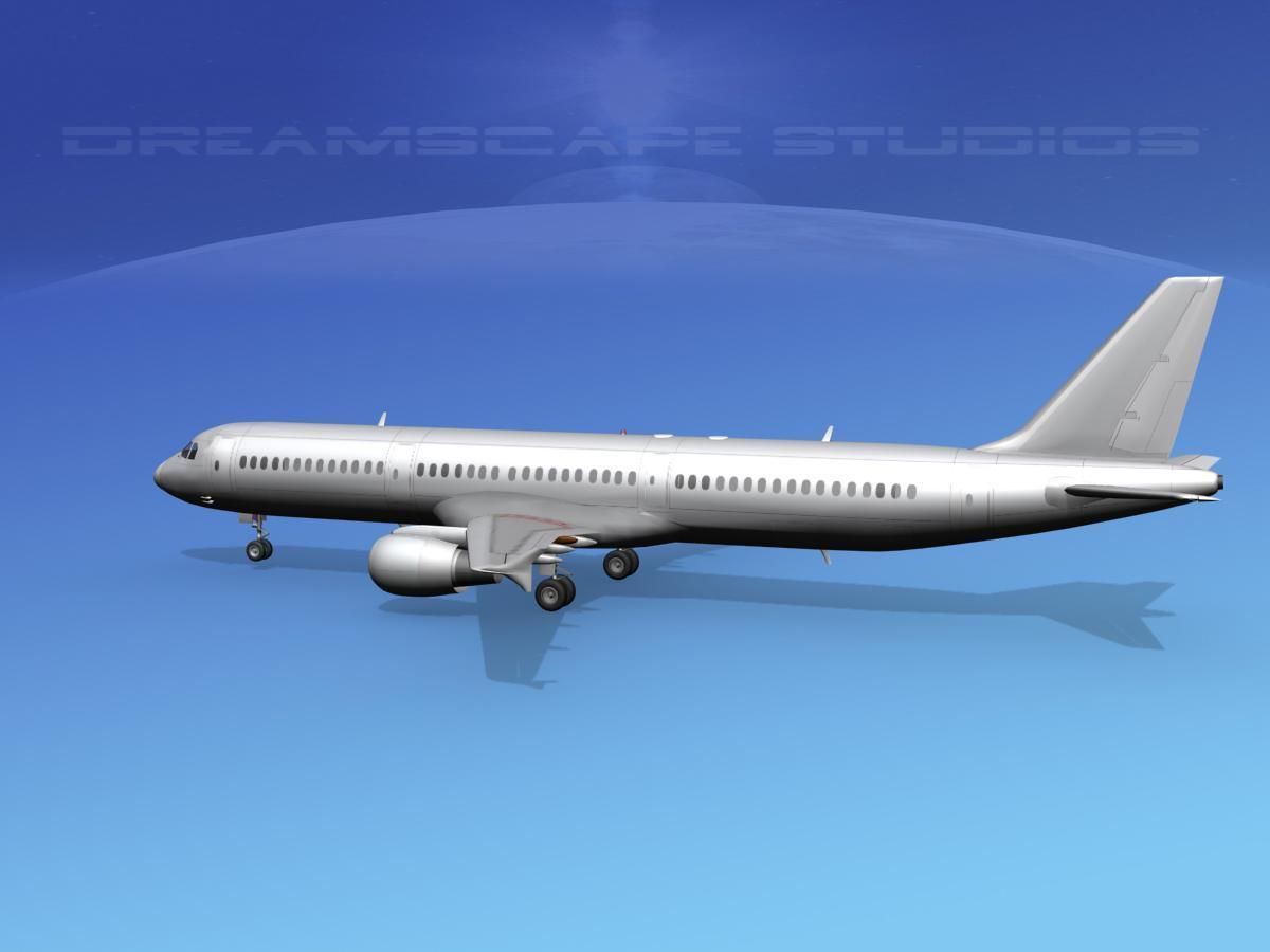 Airbus A321 Bare Metal 3D model_2