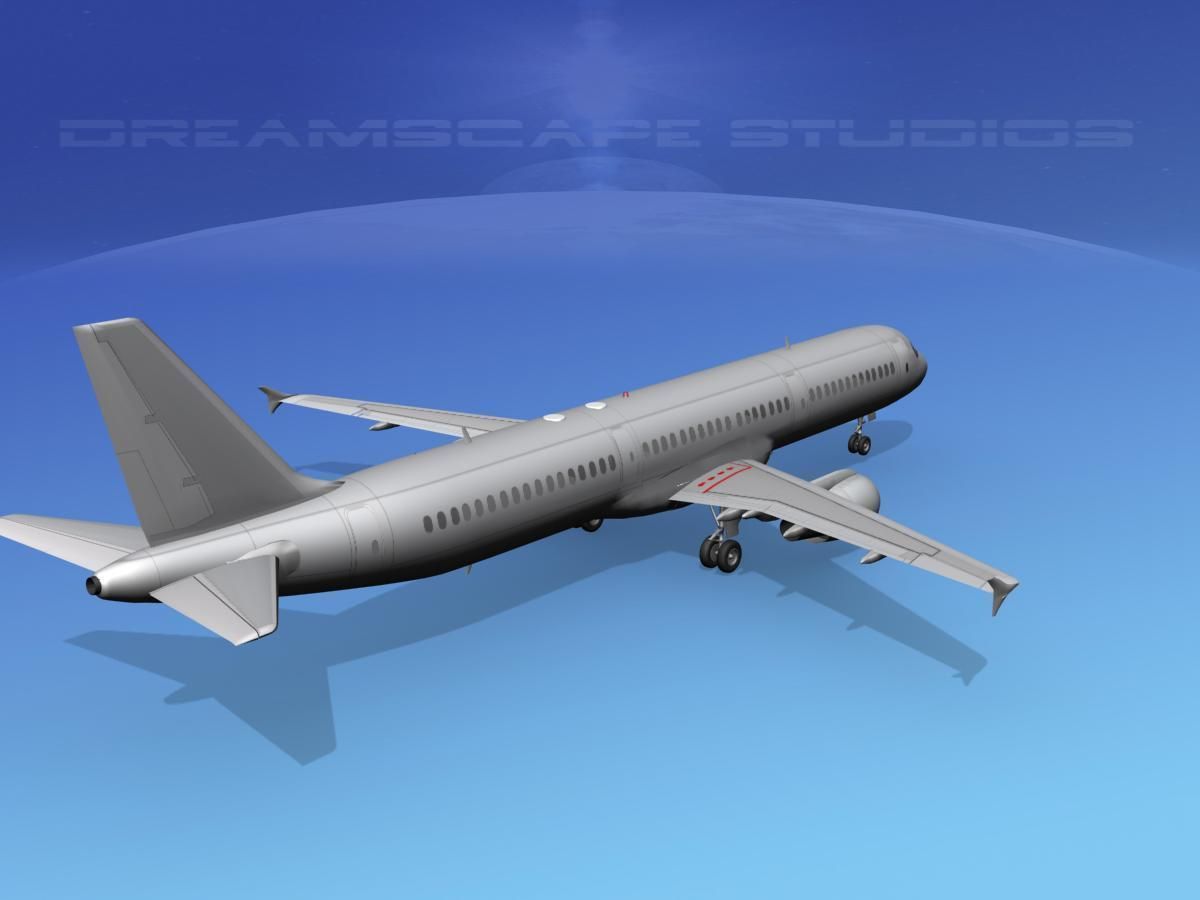 Airbus A321 Bare Metal 3D model_5