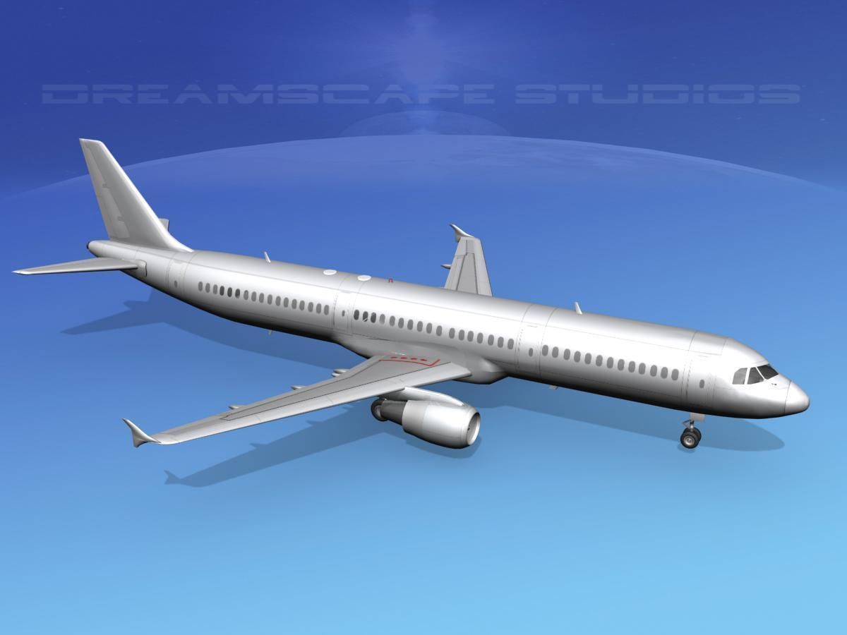 Airbus A321 Bare Metal 3D model_7