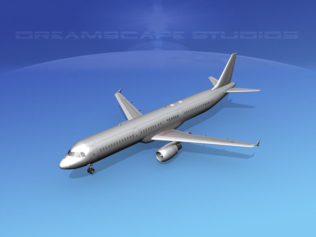 Airbus A321 Bare Metal 3D model_11