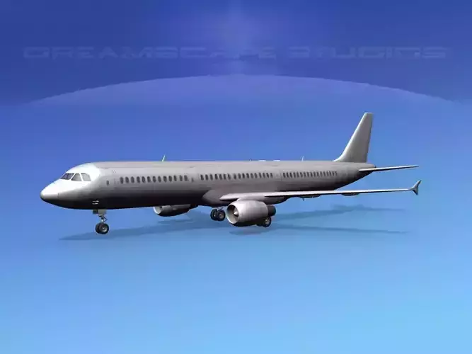 Airbus A321 Bare Metal 3D model