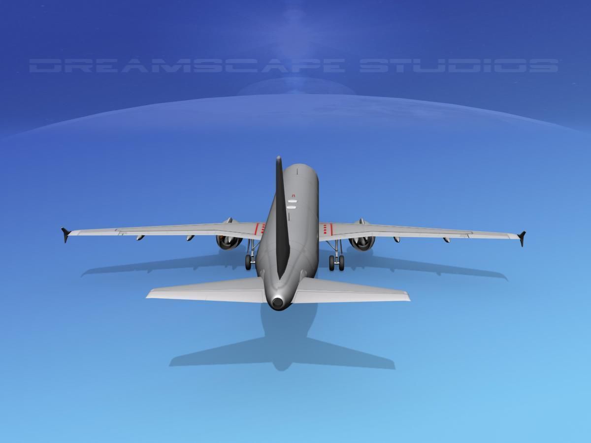 Airbus A321 Bare Metal 3D model_3