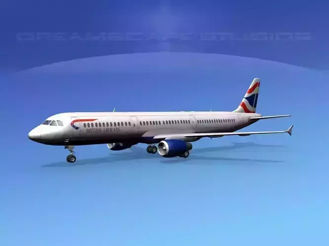 Airbus A321 British Airways 3D model