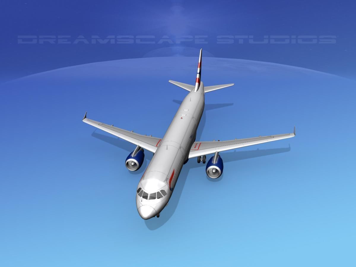 Airbus A321 British Airways 3D model_13