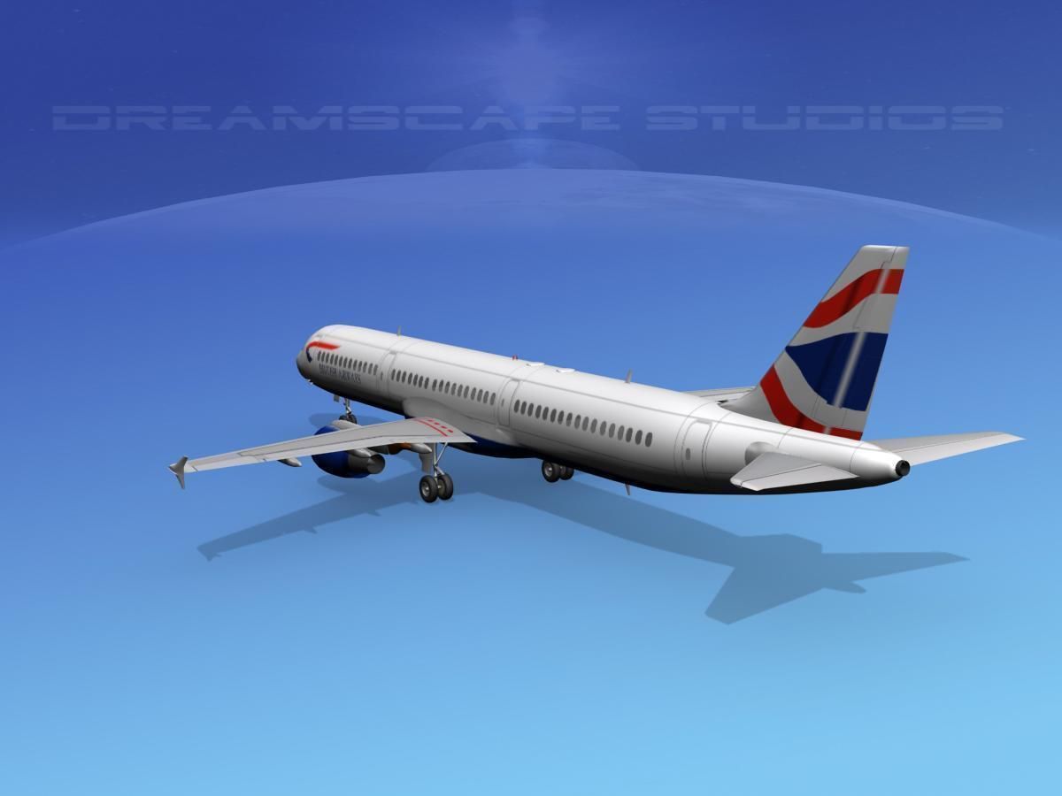 Airbus A321 British Airways 3D model_7