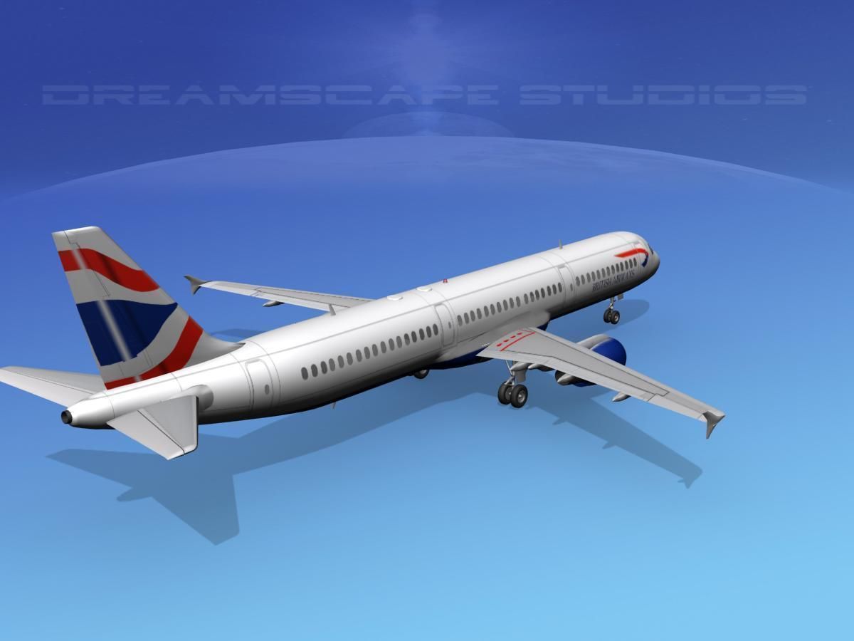 Airbus A321 British Airways 3D model_10