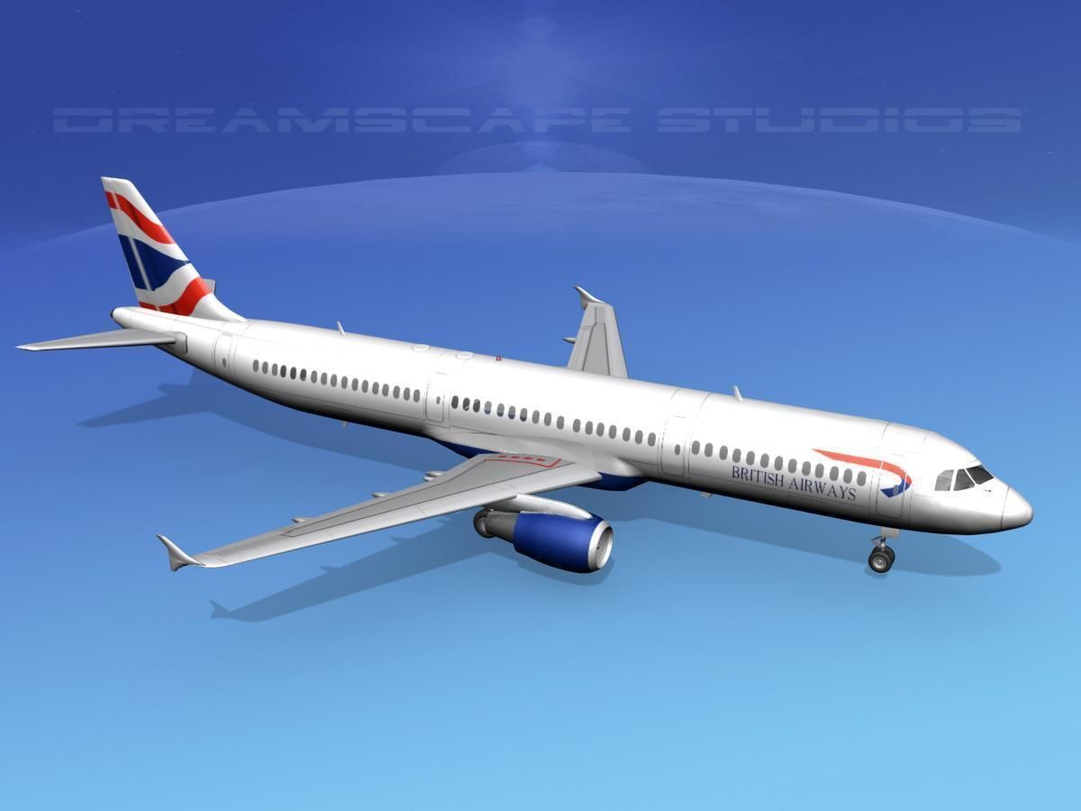 Airbus A321 British Airways 3D model_11