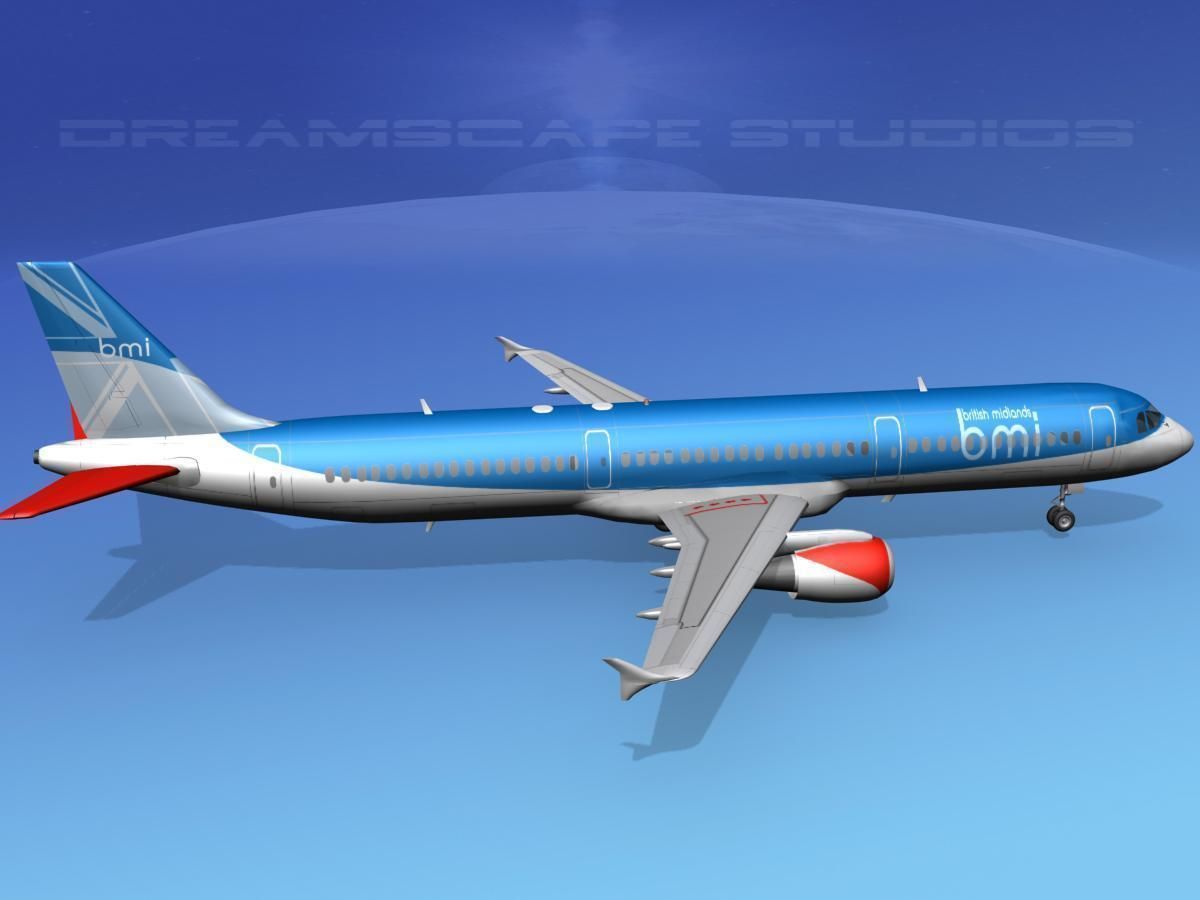 Airbus A321 British Midland 3D model_6