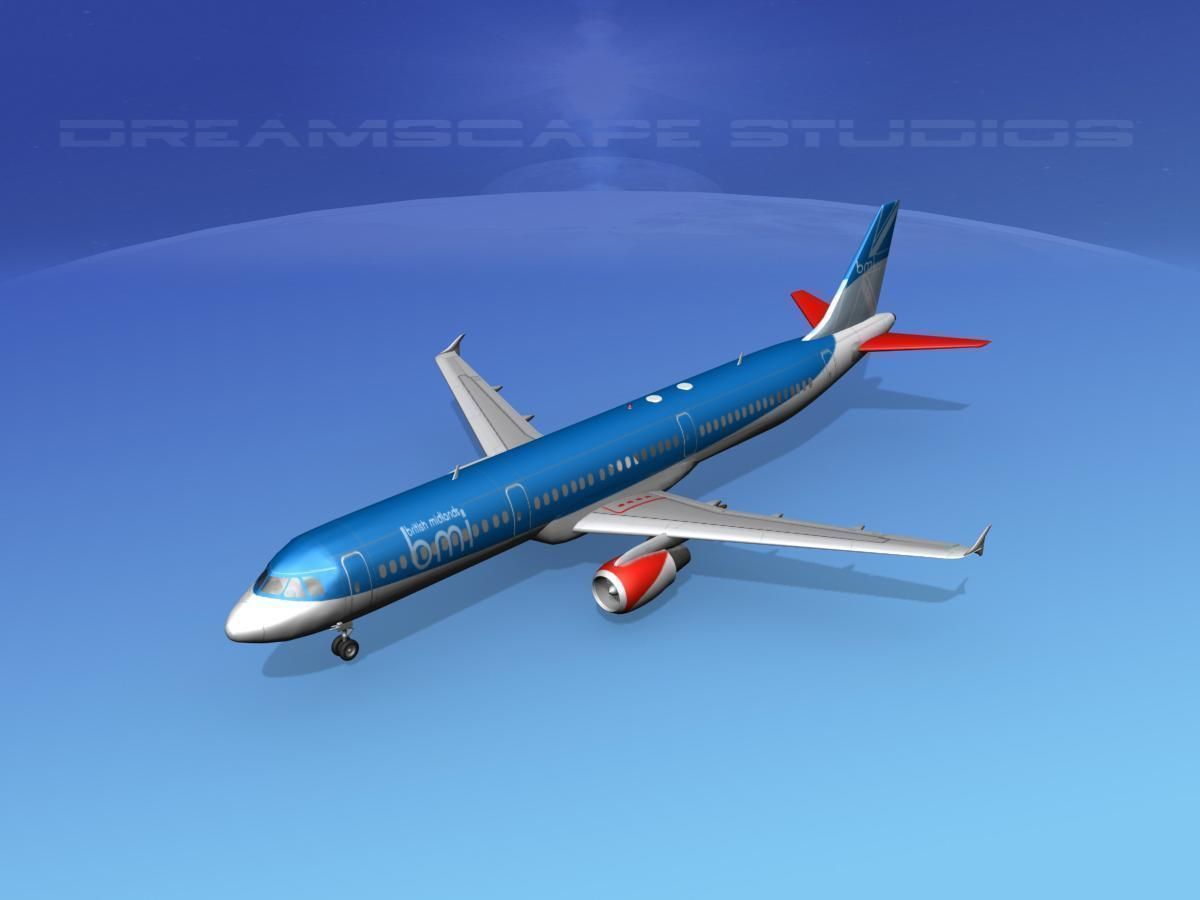 Airbus A321 British Midland 3D model_10