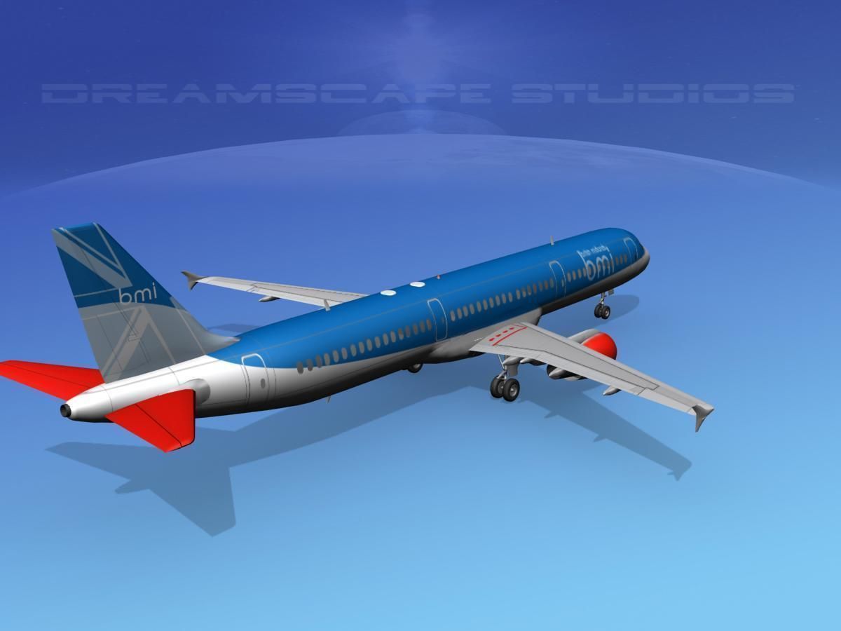 Airbus A321 British Midland 3D model_5