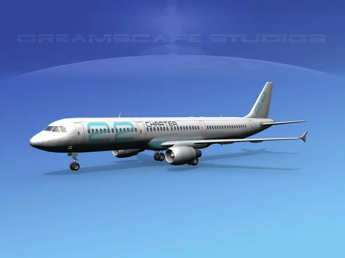 Airbus A321 Charter 22 3D model_0