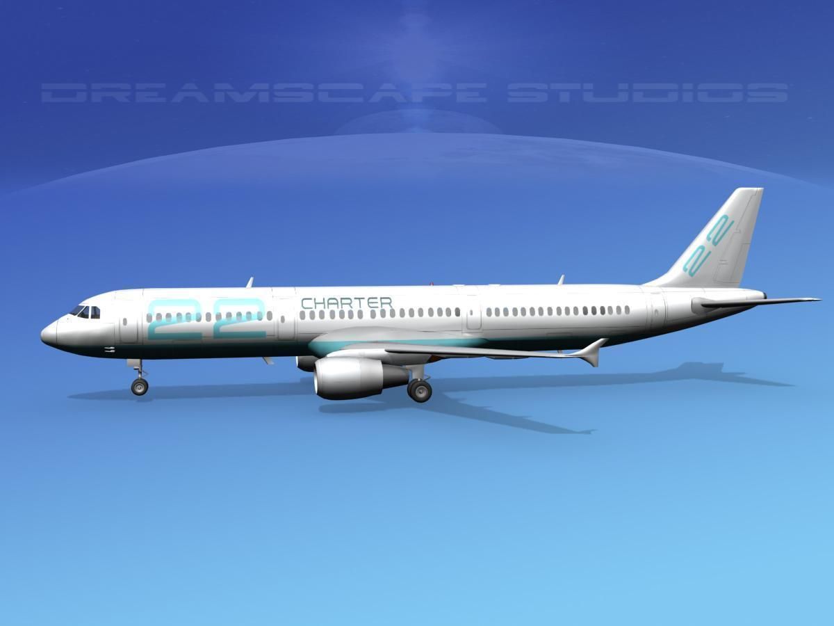 Airbus A321 Charter 22 3D model_5