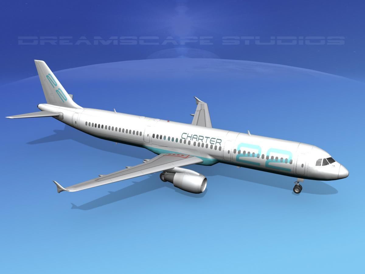 Airbus A321 Charter 22 3D model_12