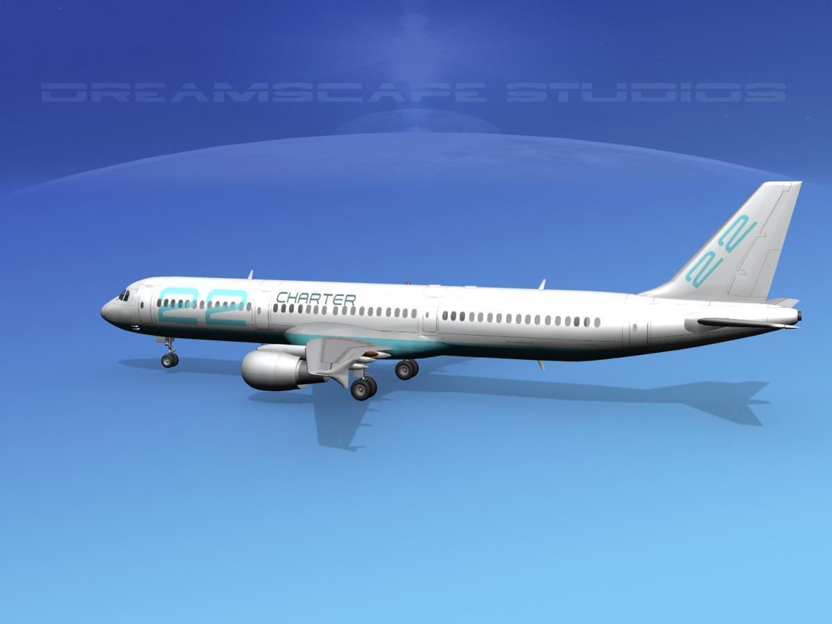 Airbus A321 Charter 22 3D model_7