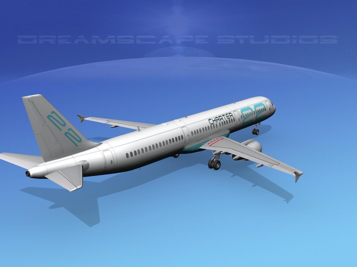 Airbus A321 Charter 22 3D model_9