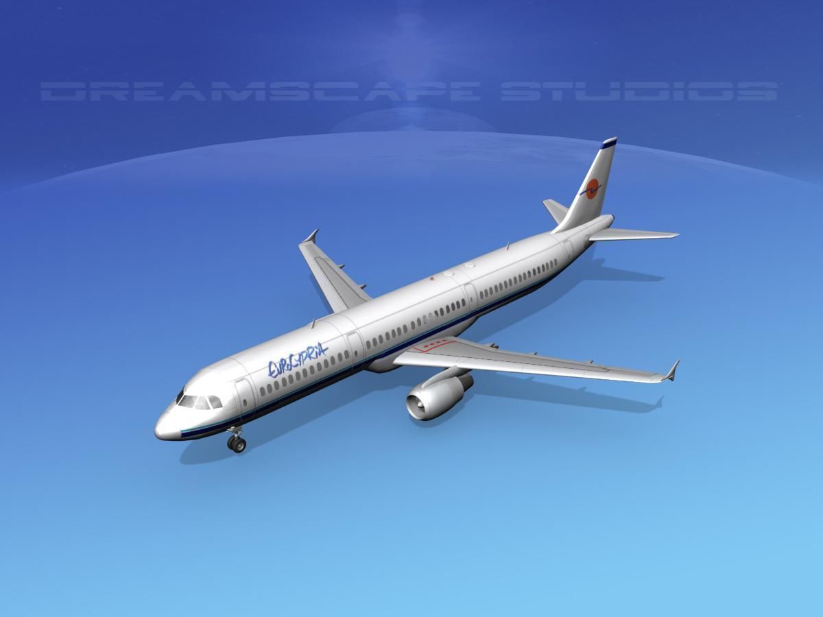 Airbus A321 Eurocypria 3D model_14