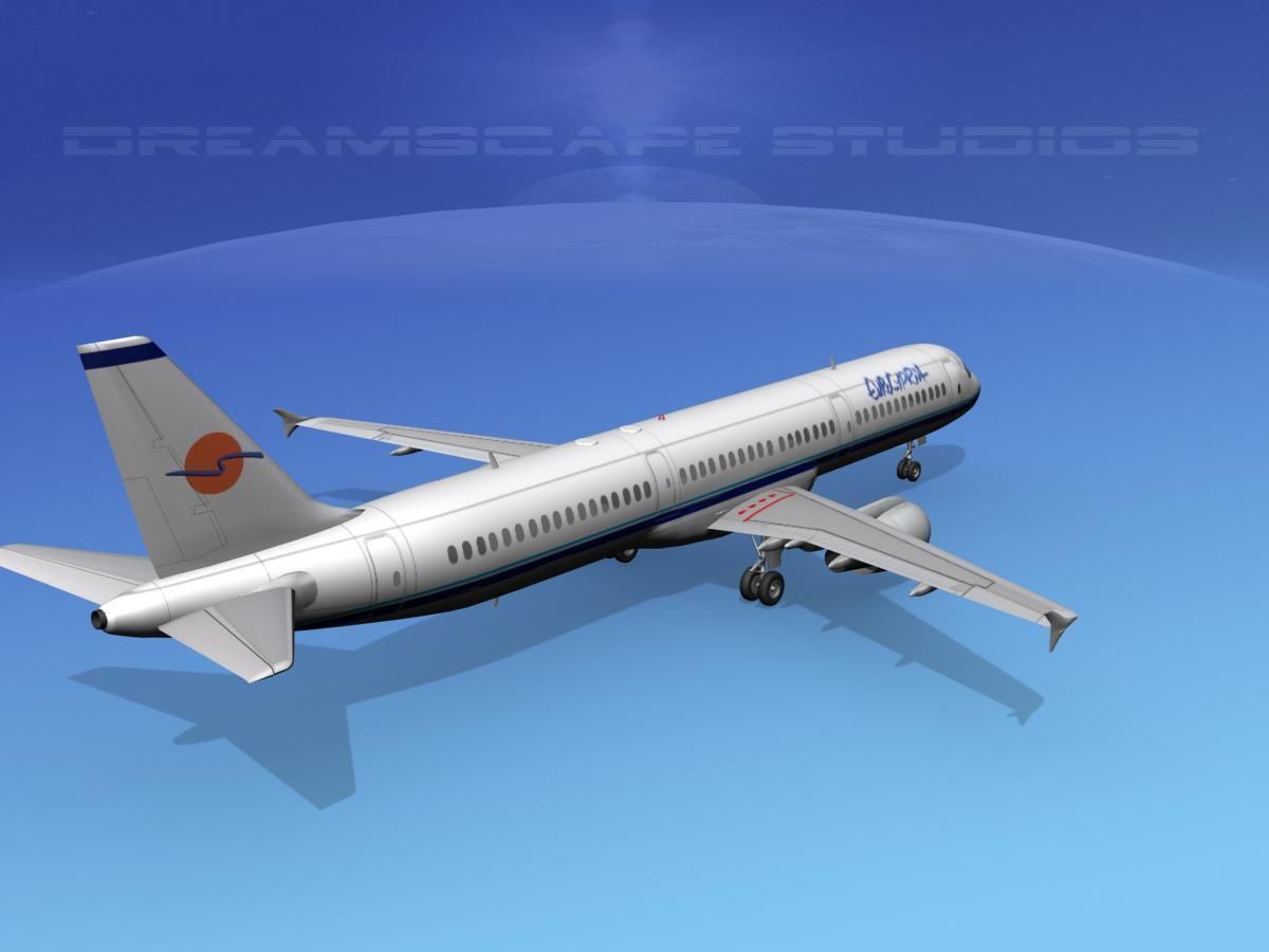 Airbus A321 Eurocypria 3D model_9
