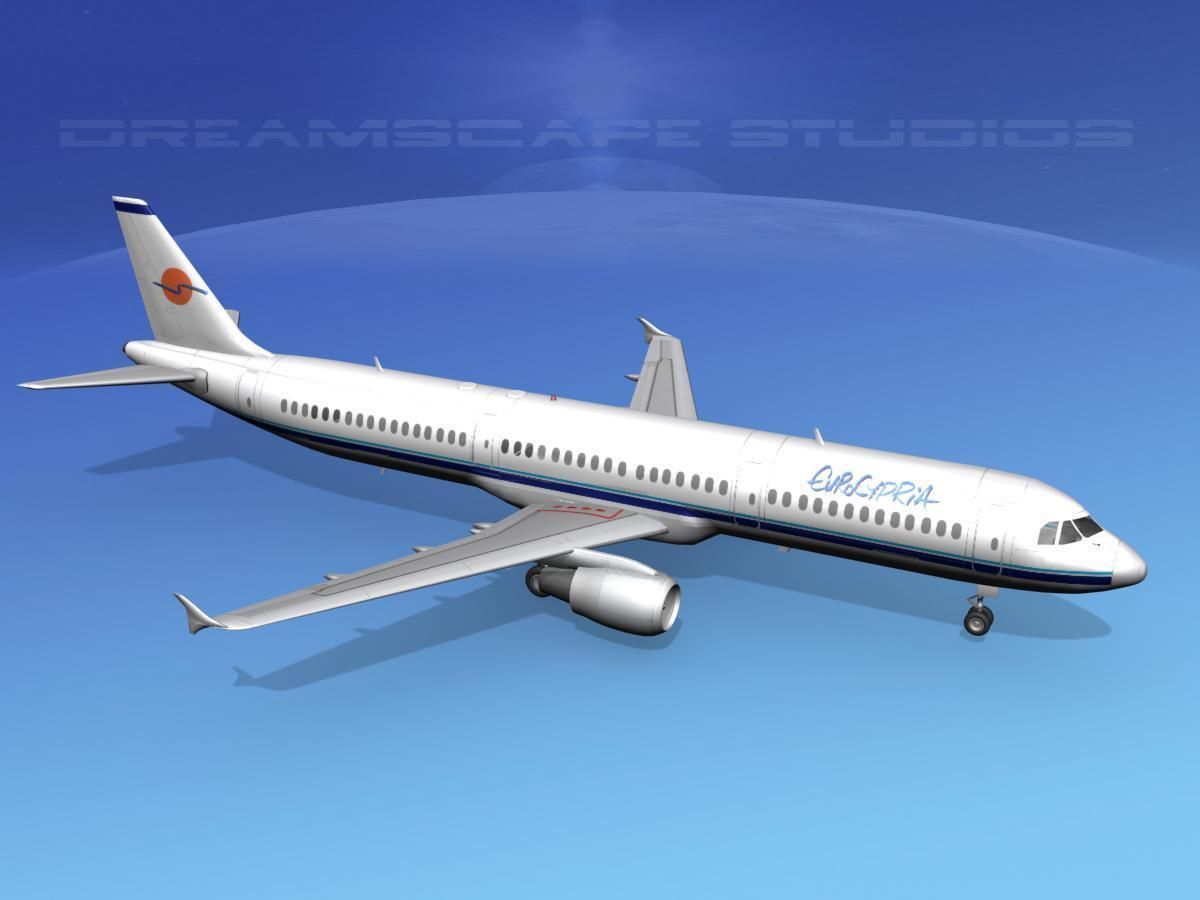 Airbus A321 Eurocypria 3D model_12