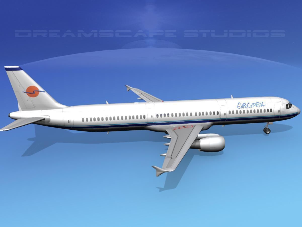 Airbus A321 Eurocypria 3D model_10