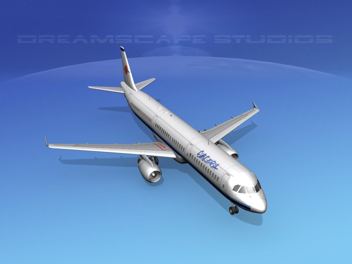 Airbus A321 Eurocypria 3D model_11