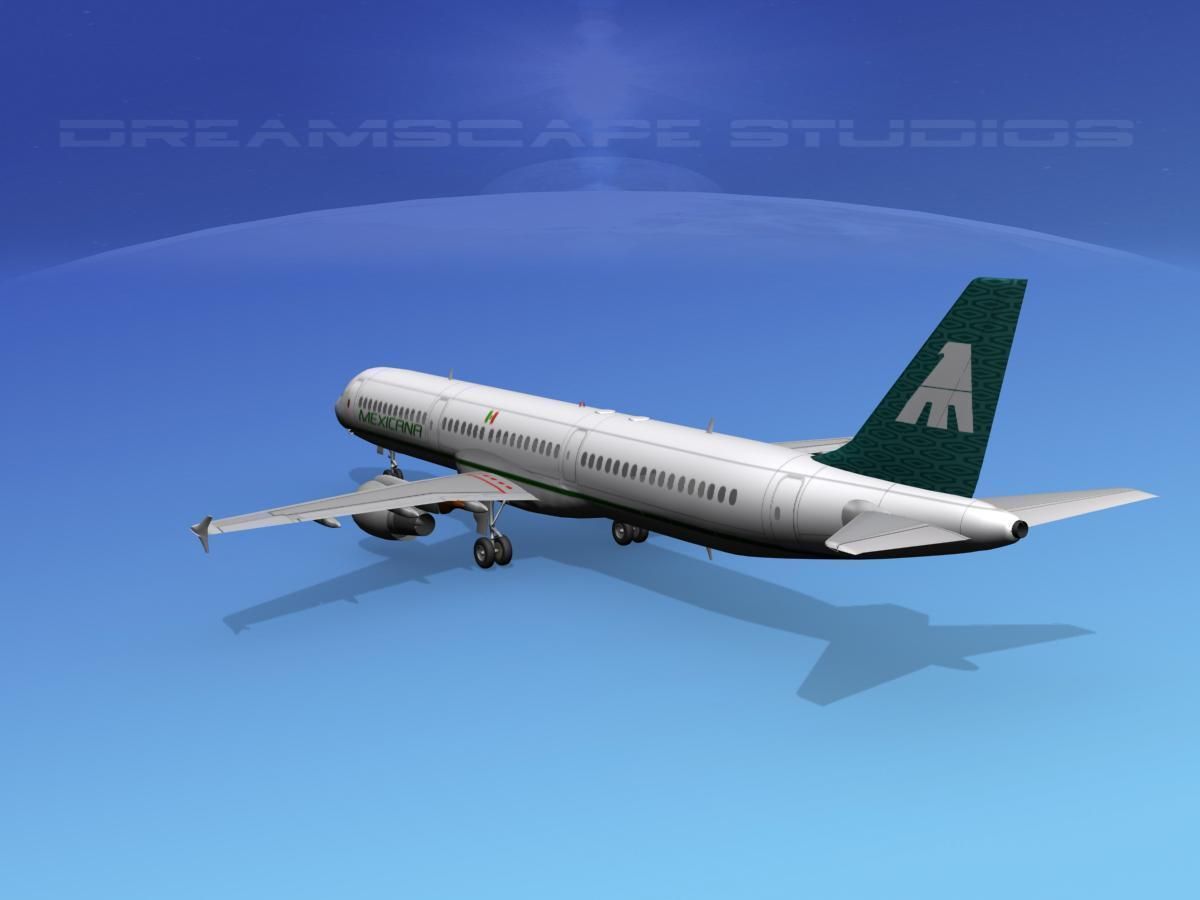 Airbus A321 Mexicana 3D model_7