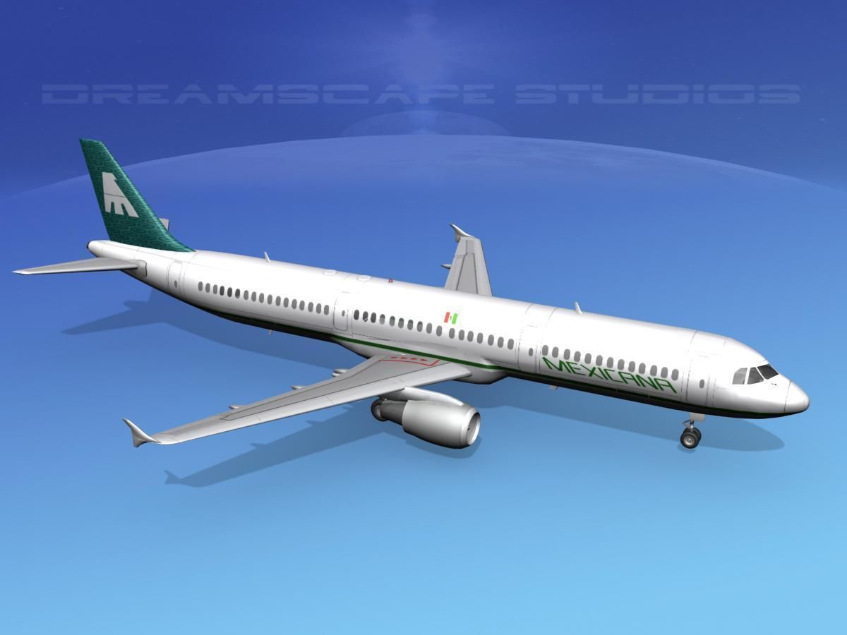 Airbus A321 Mexicana 3D model_11