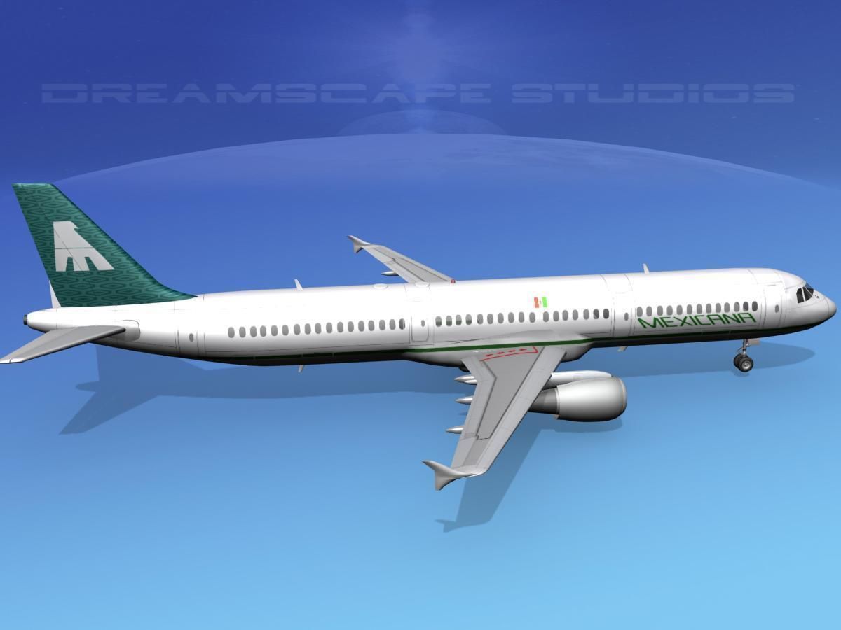Airbus A321 Mexicana 3D model_10