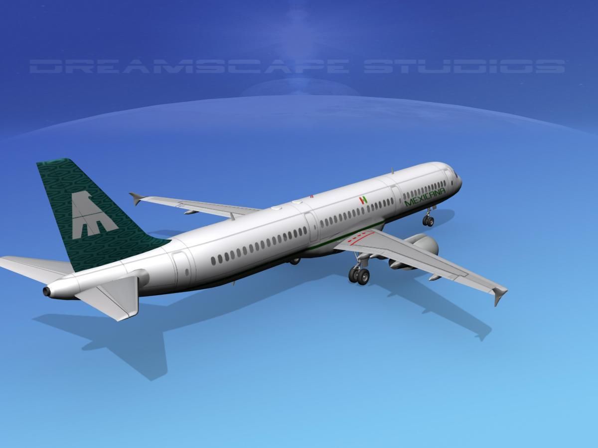 Airbus A321 Mexicana 3D model_8