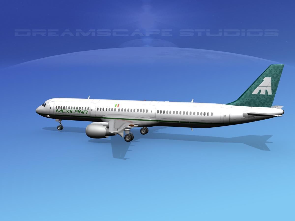 Airbus A321 Mexicana 3D model_6