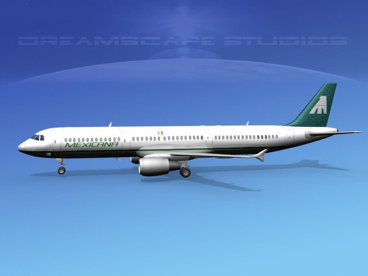 Airbus A321 Mexicana 3D model_5