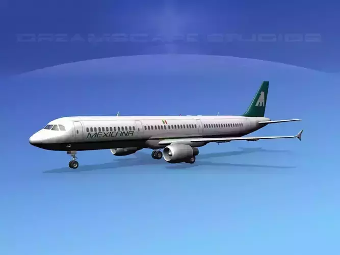 Airbus A321 Mexicana 3D model