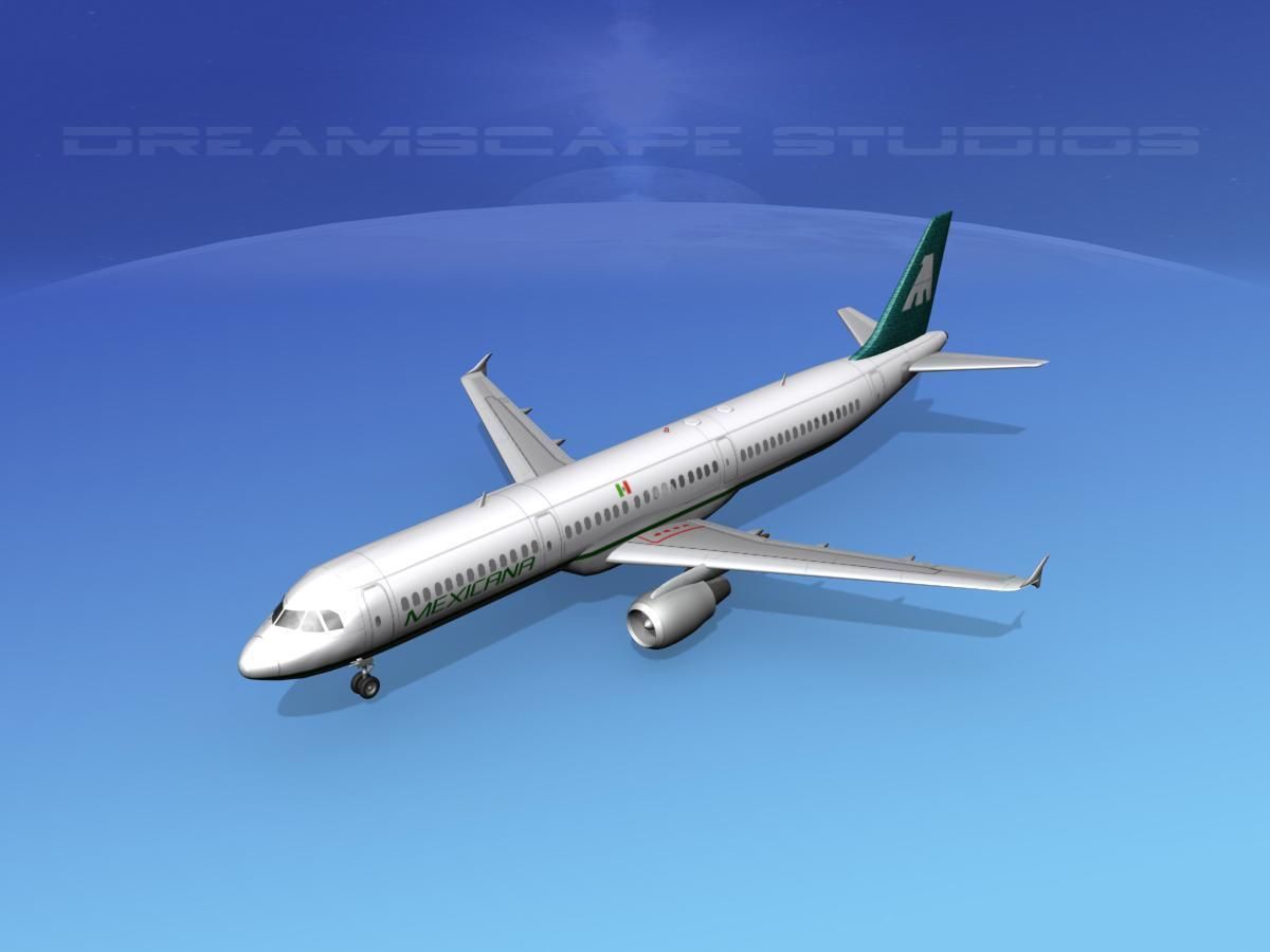 Airbus A321 Mexicana 3D model_13