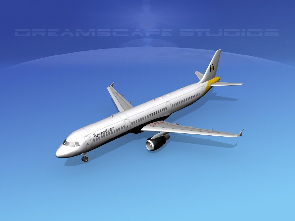 Airbus A321 Monarch 3D model_14