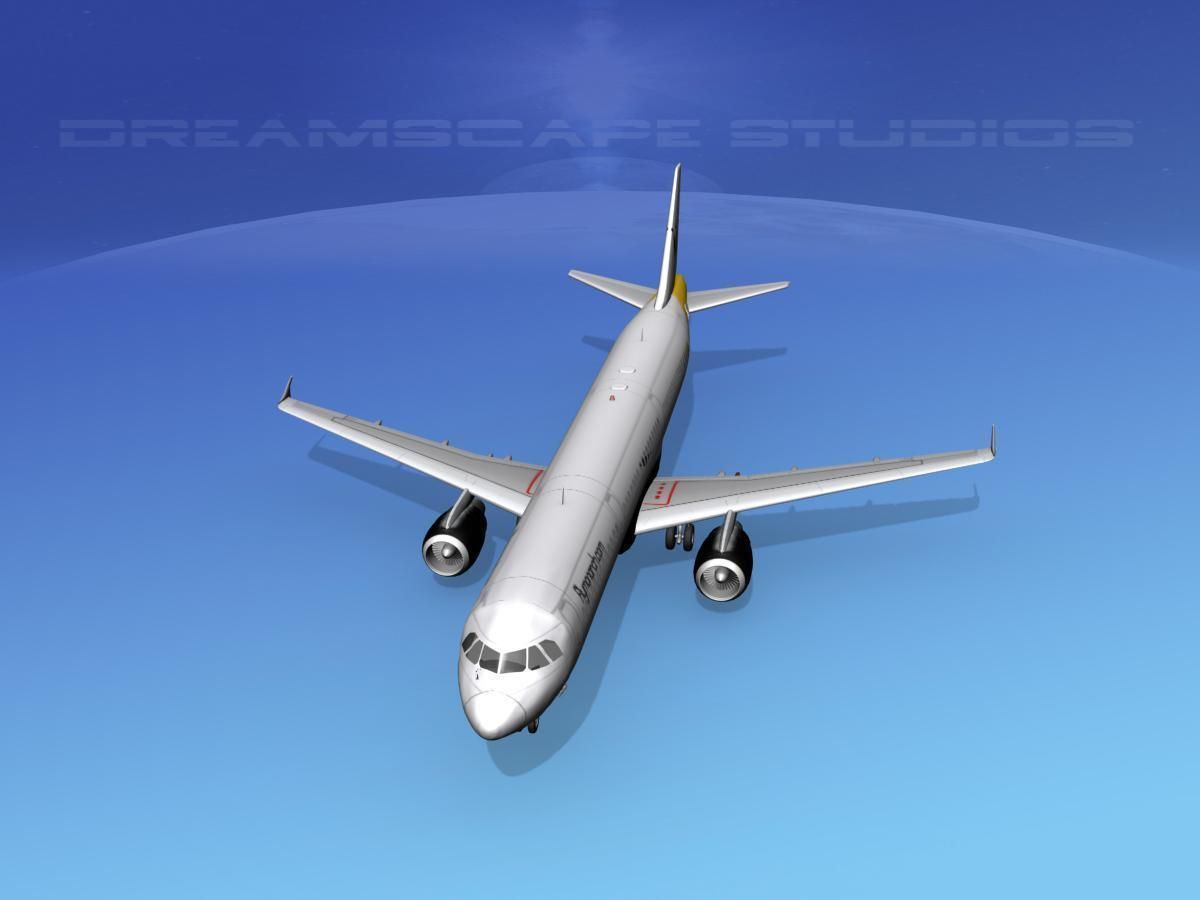 Airbus A321 Monarch 3D model_13