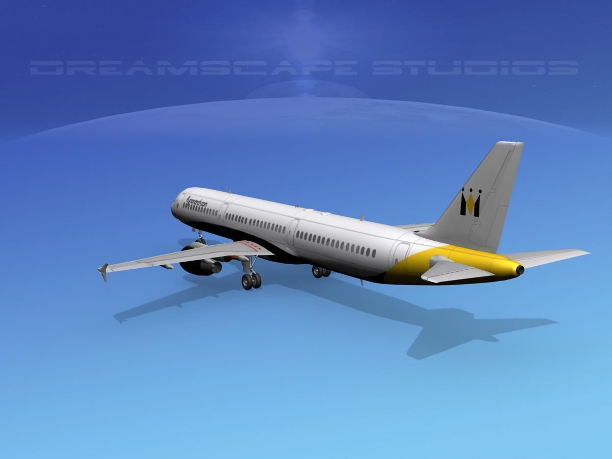 Airbus A321 Monarch 3D model_7