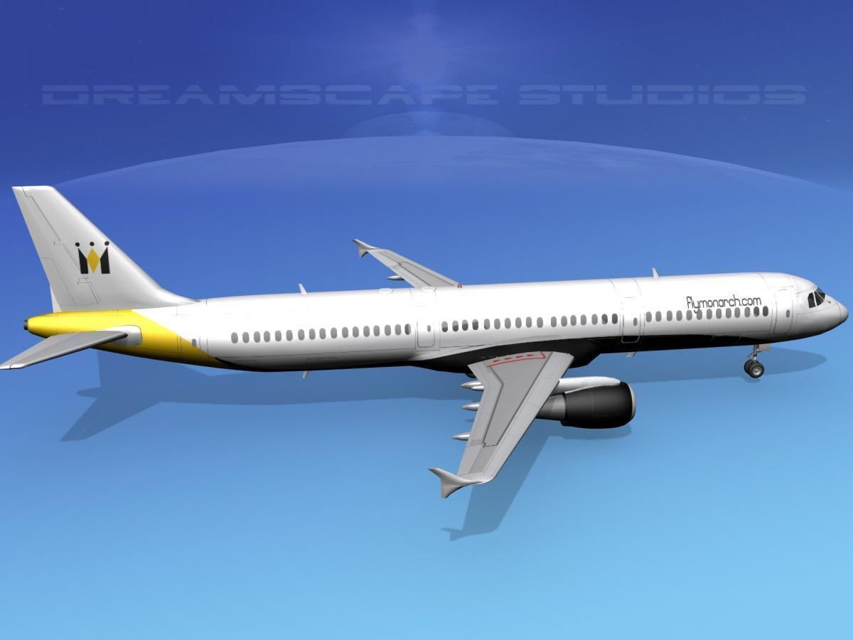 Airbus A321 Monarch 3D model_11