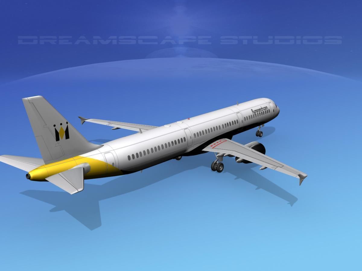 Airbus A321 Monarch 3D model_9