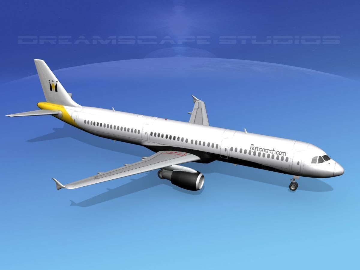 Airbus A321 Monarch 3D model_10
