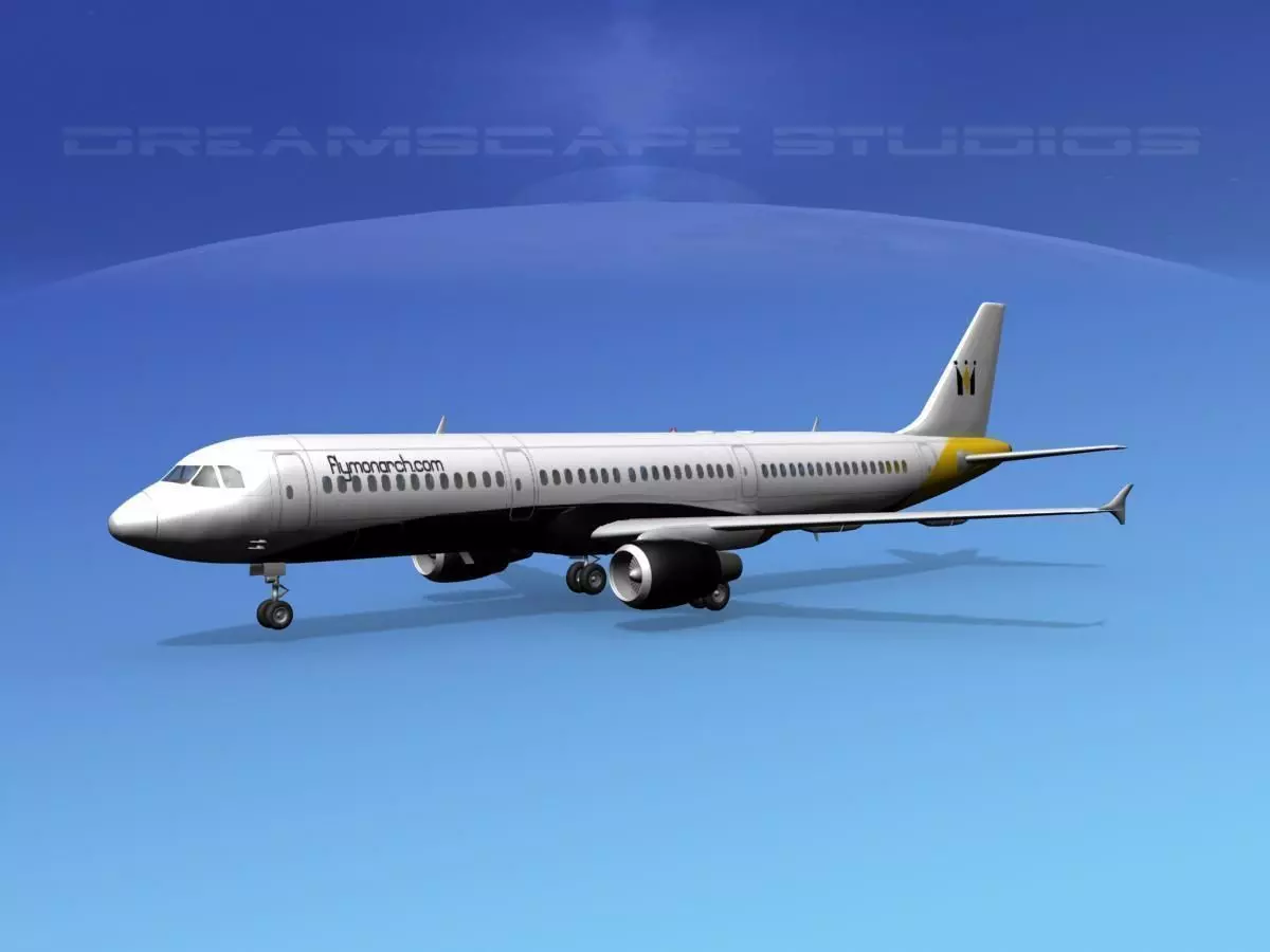 Airbus A321 Monarch 3D model_0