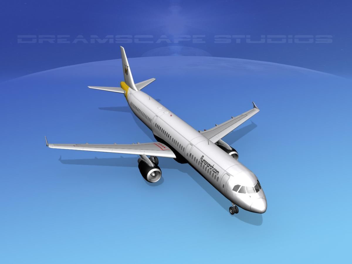 Airbus A321 Monarch 3D model_12