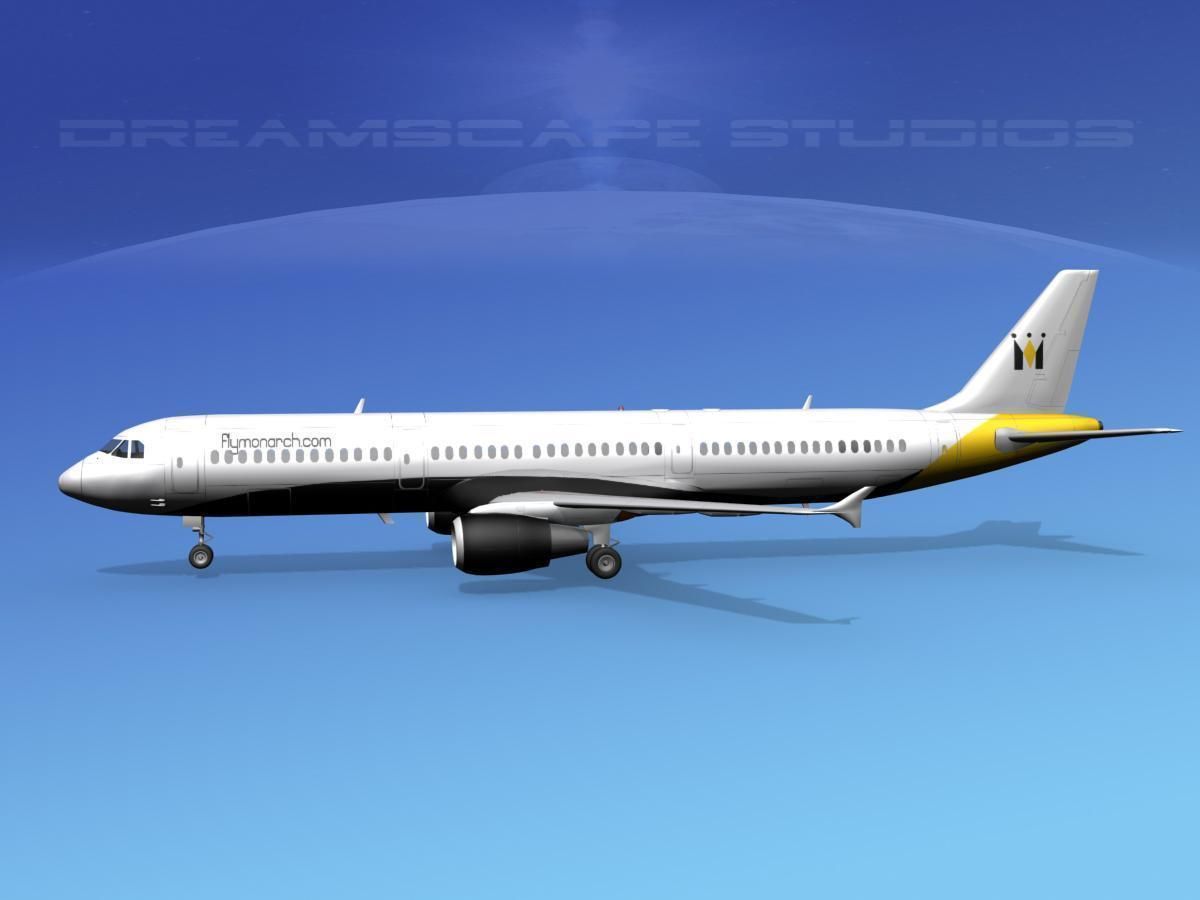 Airbus A321 Monarch 3D model_5