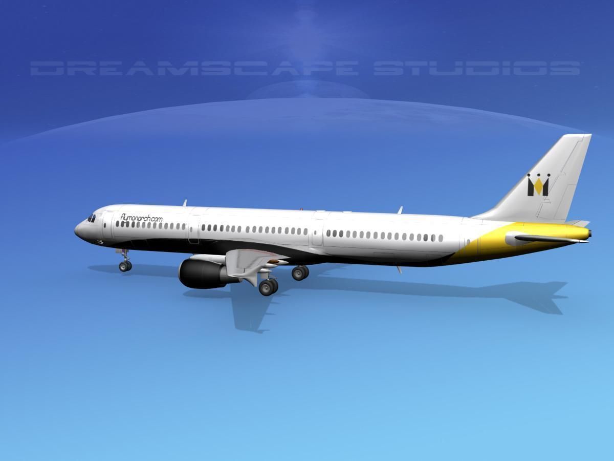 Airbus A321 Monarch 3D model_6