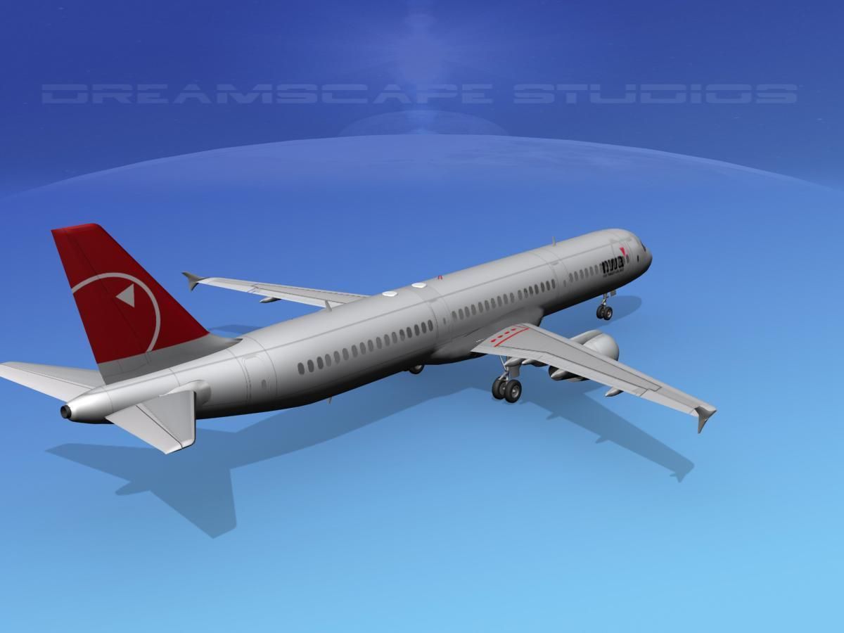 Airbus A321 Northwest 2 3D model_9